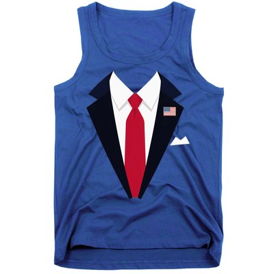 Funny Usa President Trump Suit Easy Halloween Costume Tank Top