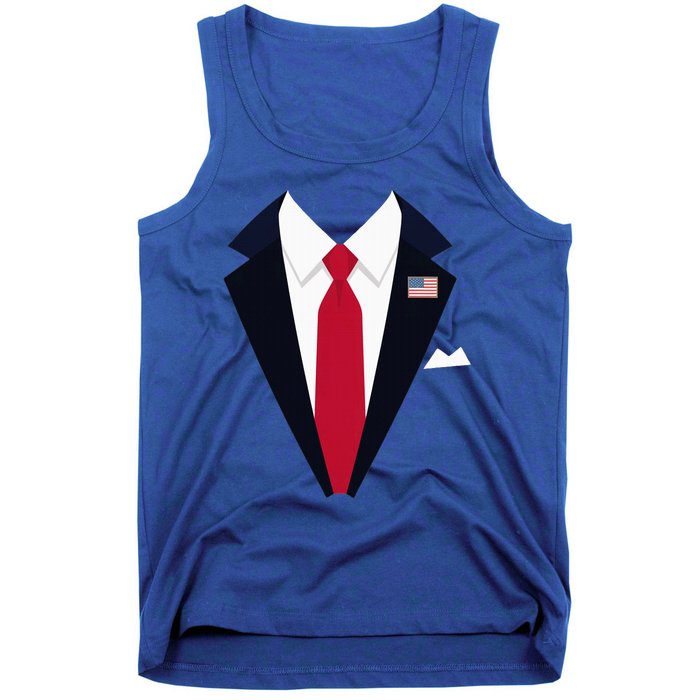 Funny Usa President Trump Suit Easy Halloween Costume Tank Top