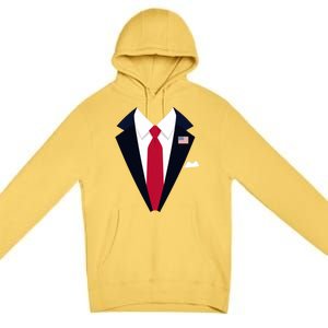 Funny Usa President Trump Suit Easy Halloween Costume Premium Pullover Hoodie