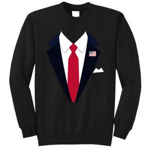 Funny Usa President Trump Suit Easy Halloween Costume Sweatshirt