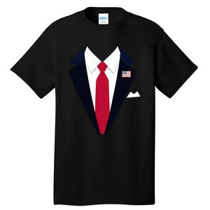 Funny Usa President Trump Suit Easy Halloween Costume Tall T-Shirt