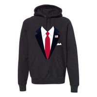 Funny Usa President Trump Suit Easy Halloween Costume Premium Hoodie