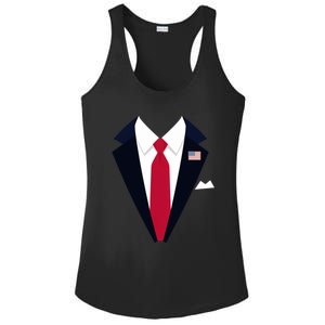 Funny Usa President Trump Suit Easy Halloween Costume Ladies PosiCharge Competitor Racerback Tank