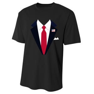 Funny Usa President Trump Suit Easy Halloween Costume Performance Sprint T-Shirt