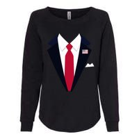 Funny Usa President Trump Suit Easy Halloween Costume Womens California Wash Sweatshirt