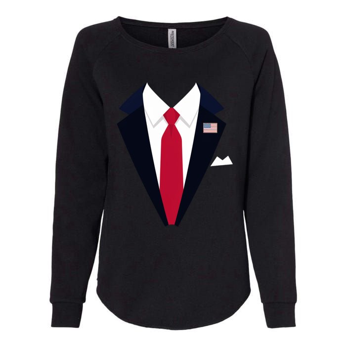 Funny Usa President Trump Suit Easy Halloween Costume Womens California Wash Sweatshirt