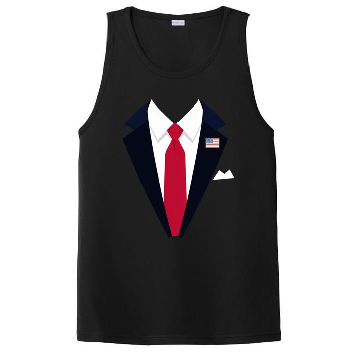 Funny Usa President Trump Suit Easy Halloween Costume PosiCharge Competitor Tank