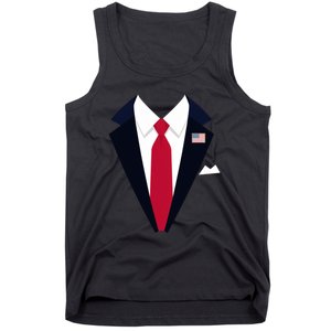 Funny Usa President Trump Suit Easy Halloween Costume Tank Top