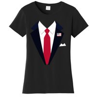 Funny Usa President Trump Suit Easy Halloween Costume Women's T-Shirt