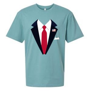 Funny Usa President Trump Suit Easy Halloween Costume Sueded Cloud Jersey T-Shirt