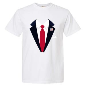 Funny Usa President Trump Suit Easy Halloween Costume Garment-Dyed Heavyweight T-Shirt