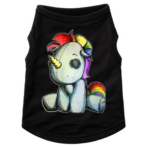 Funny Unicorn Pastel Goth Voodoo Doll Halloween Costume Day Doggie Tank