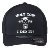 Funny Udderly Proud Graduation Gifts Holy Cow I Did It! Flexfit Unipanel Trucker Cap