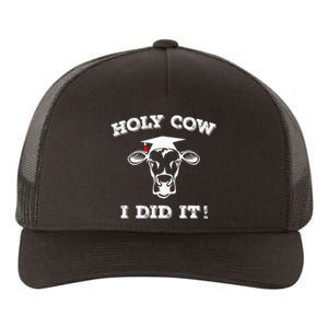 Funny Udderly Proud Graduation Gifts Holy Cow I Did It! Yupoong Adult 5-Panel Trucker Hat