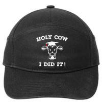 Funny Udderly Proud Graduation Gifts Holy Cow I Did It! 7-Panel Snapback Hat