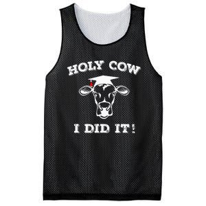 Funny Udderly Proud Graduation Gifts Holy Cow I Did It! Mesh Reversible Basketball Jersey Tank