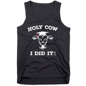 Funny Udderly Proud Graduation Gifts Holy Cow I Did It! Tank Top