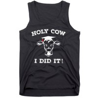 Funny Udderly Proud Graduation Gifts Holy Cow I Did It! Tank Top