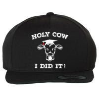 Funny Udderly Proud Graduation Gifts Holy Cow I Did It! Wool Snapback Cap