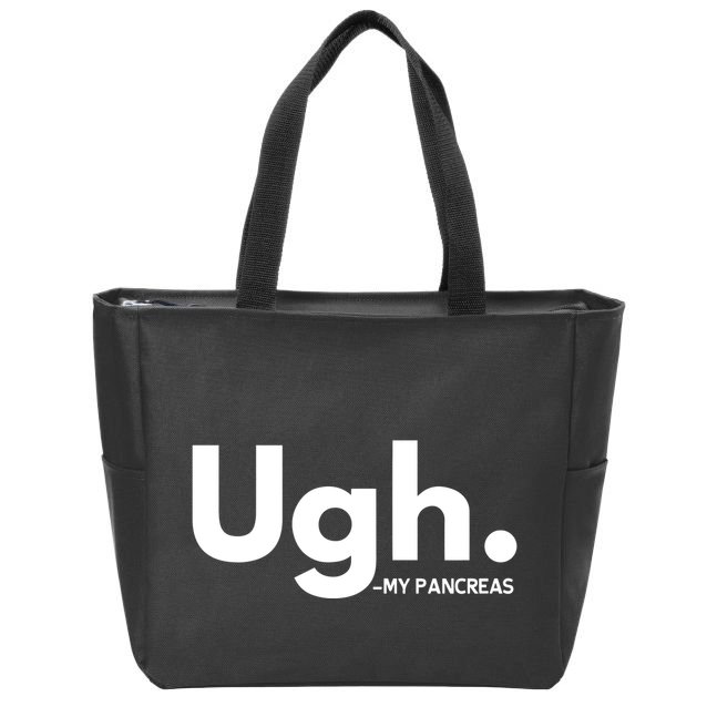 Funny Ugh Pancreas Supporter Zip Tote Bag