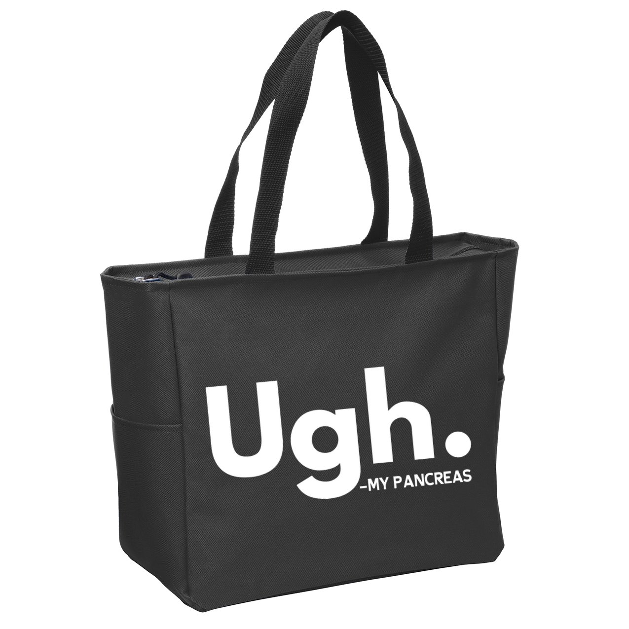 Funny Ugh Pancreas Supporter Zip Tote Bag