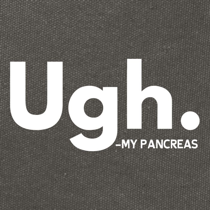 Funny Ugh Pancreas Supporter Cotton Canvas Backpack