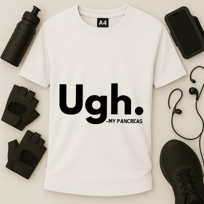 Funny Ugh Pancreas Supporter Cooling Performance Crew T-Shirt