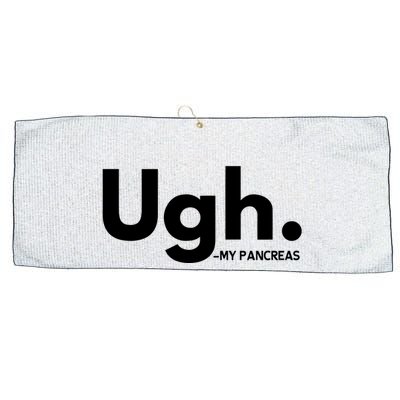 Funny Ugh Pancreas Supporter Large Microfiber Waffle Golf Towel