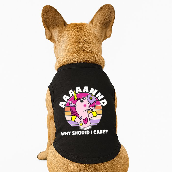 Funny Unicorn Puppet Aaaaand Why Should I Care Doggie Tank