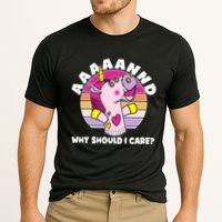 Funny Unicorn Puppet Aaaaand Why Should I Care Performance Shirt
