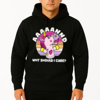 Funny Unicorn Puppet Aaaaand Why Should I Care Hoodie