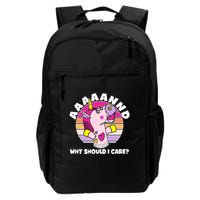 Funny Unicorn Puppet Aaaaand Why Should I Care Backpack