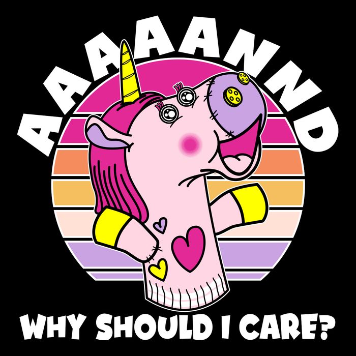 Funny Unicorn Puppet Aaaaand Why Should I Care Backpack