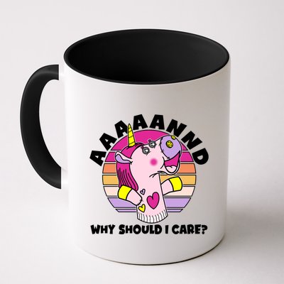 Funny Unicorn Puppet Aaaaand Why Should I Care Coffee Mug