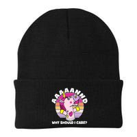 Funny Unicorn Puppet Aaaaand Why Should I Care Beanie
