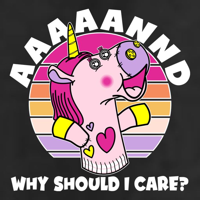 Funny Unicorn Puppet Aaaaand Why Should I Care Golf Towel
