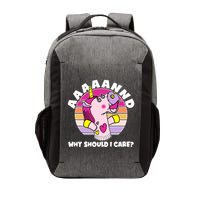 Funny Unicorn Puppet Aaaaand Why Should I Care Vector Backpack