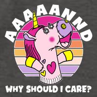 Funny Unicorn Puppet Aaaaand Why Should I Care Vector Backpack