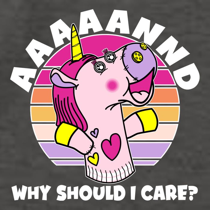 Funny Unicorn Puppet Aaaaand Why Should I Care Vector Backpack