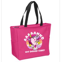 Funny Unicorn Puppet Aaaaand Why Should I Care Zip Tote Bag