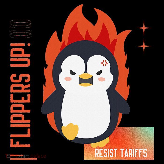 Flippers Up Penguin Protest Resist Tariffs Wool Snapback Cap