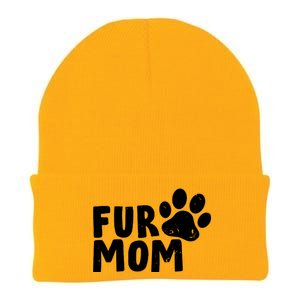 Fur Mom Knit Cap Winter Beanie