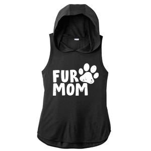 Fur Mom Ladies PosiCharge Tri-Blend Wicking Draft Hoodie Tank