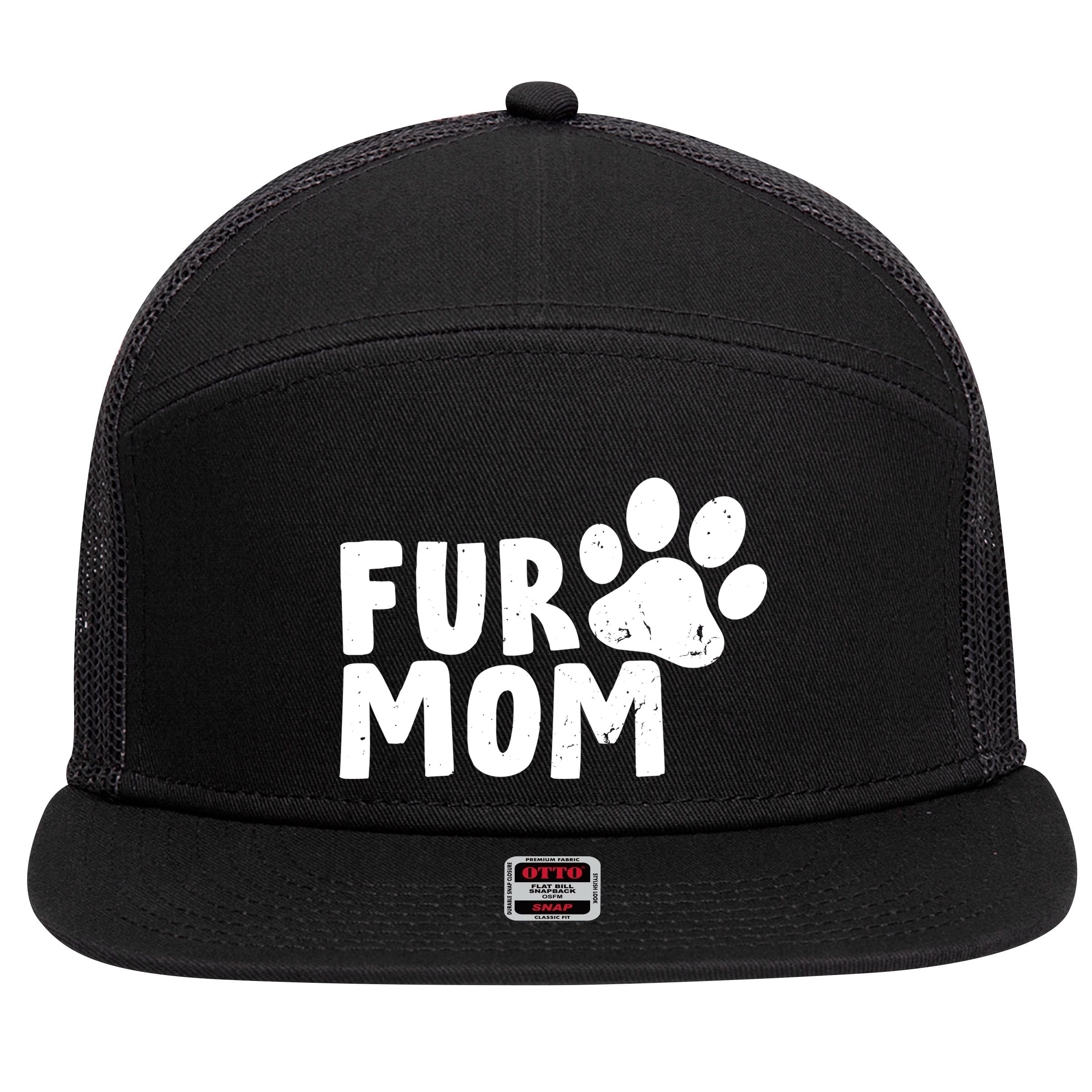 Fur Mom 7 Panel Mesh Trucker Snapback Hat