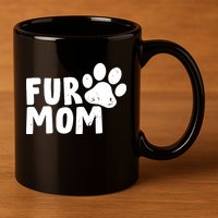 Fur Mom 11oz C Handle Ceramic Mug