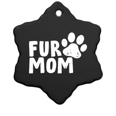 Fur Mom Ceramic Star Ornament