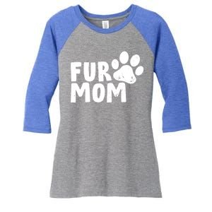 Fur Mom Women's Tri-Blend 3/4-Sleeve Raglan Shirt