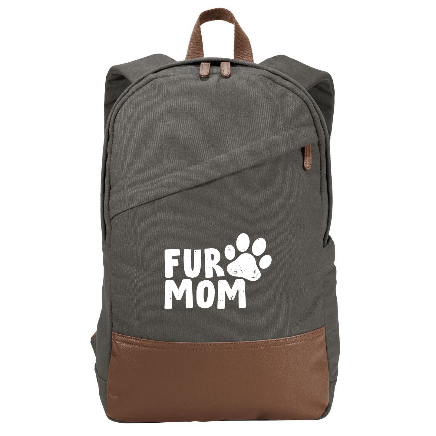 Fur Mom Cotton Canvas Backpack