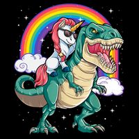 Funny Unicorn Riding T Rex Dinosaur Gift For Boys Girls Men Women Rainbow Gift Toddler T-Shirt