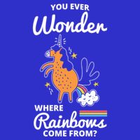 Fun Unicorn Rainbow Fart Poop Where Rainbows From Joke Gift Great Gift Womens T-Shirt